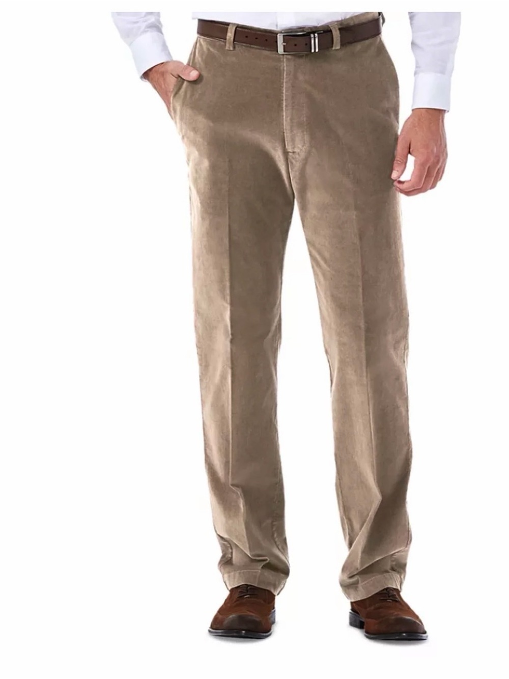Haggar Men's Classic-Fit Stretch Expandable Waistband Corduroy Pants 38x32